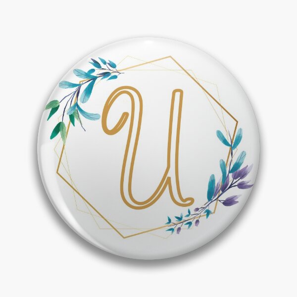 Item preview, Cursive Letter U Floral Frame designed and sold by LetterMom.