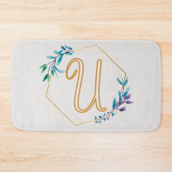 Item preview, Cursive Letter U Floral Frame designed and sold by LetterMom.
