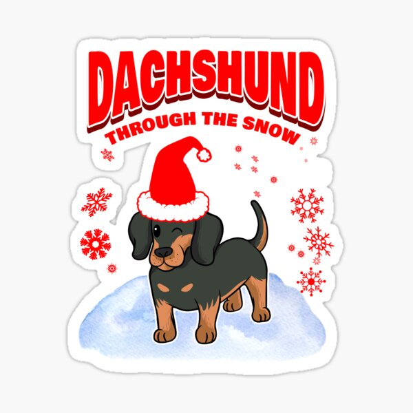 Christmas Dachshund Through The Snow Dog Lovers Door Mat Home