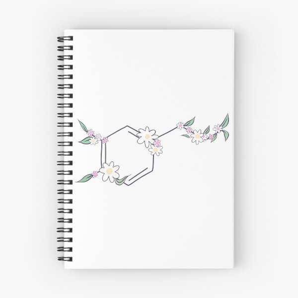 Item preview, Dopamine Molecule Hand Drawn With Flowers designed and sold by illhustration.