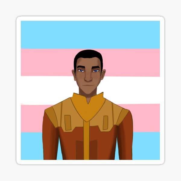 Vista previa del artículo con la obra «ezra bridger orgullo transgénero», diseñado y vendido por sharkeila.