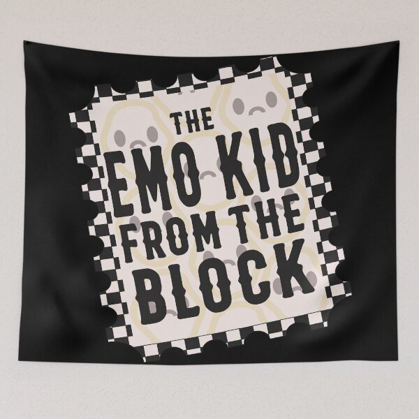 Item preview, The Emo Kid From The Block Sad Face designed and sold by racharanha.