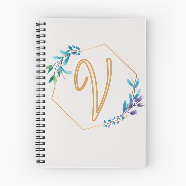 Item preview, Cursive Letter V Floral Frame designed and sold by LetterMom.