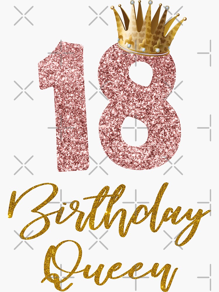 Pegatina «18. Geburtstag Königin 18. Geburtstag Queen 18 Jahre Geschenk