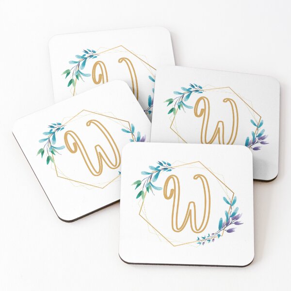 Item preview, Cursive Letter W Floral Frame designed and sold by LetterMom.