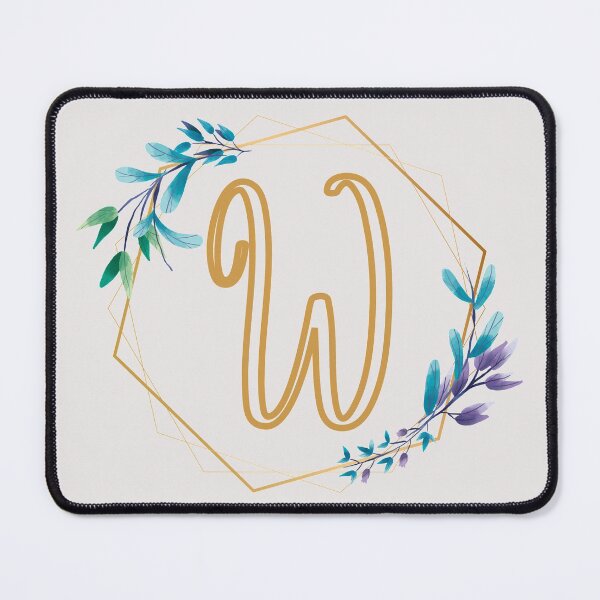Item preview, Cursive Letter W Floral Frame designed and sold by LetterMom.