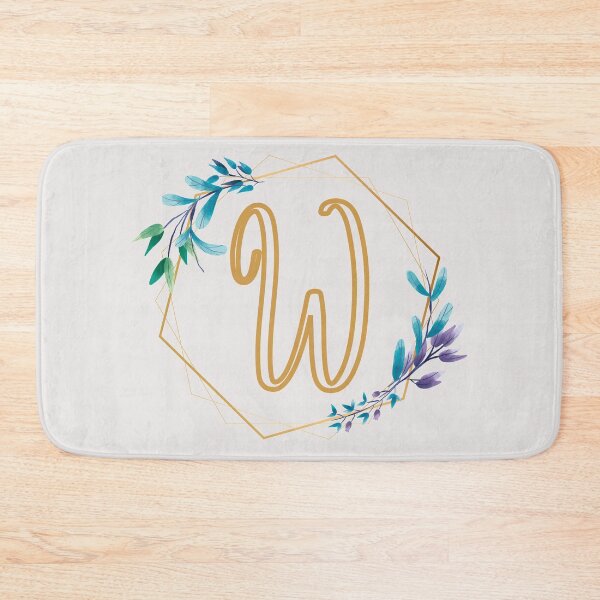 Item preview, Cursive Letter W Floral Frame designed and sold by LetterMom.