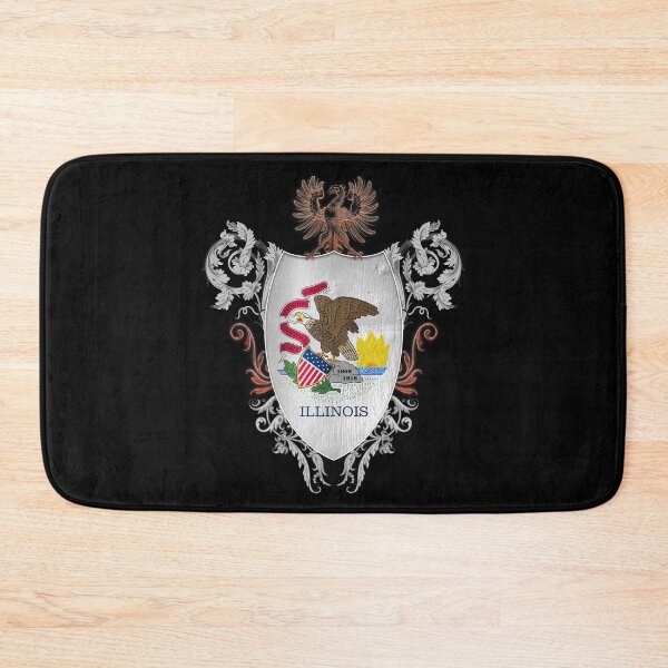 Item preview, Illinois flag medieval heraldry coat of arms style designed and sold by ChaosEdits.