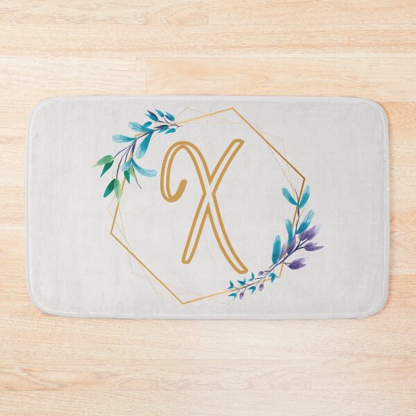 Item preview, Cursive Letter X Floral Frame designed and sold by LetterMom.