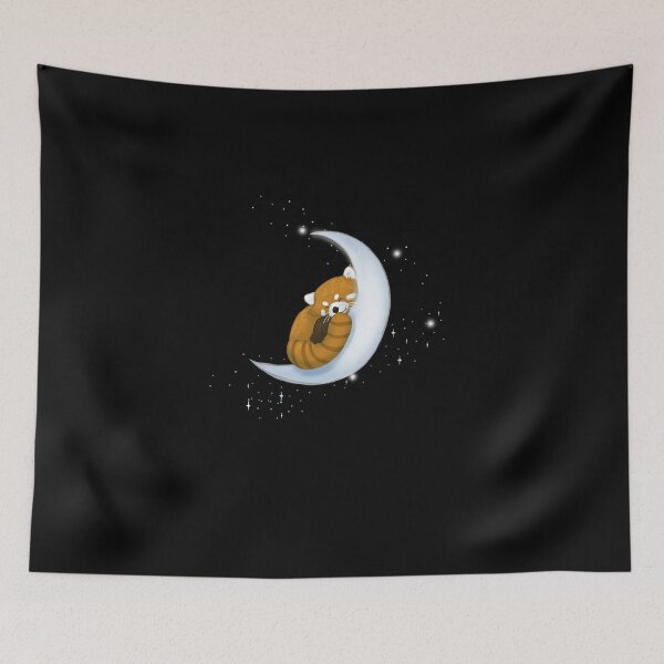 Item preview, Sleeping Red Panda Moon designed and sold by claudiecb.