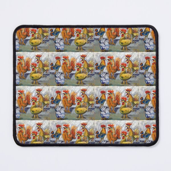 Item preview, amalgamated rooster outburst. oil on canvas by c.a.2021 designed and sold by smiley100.