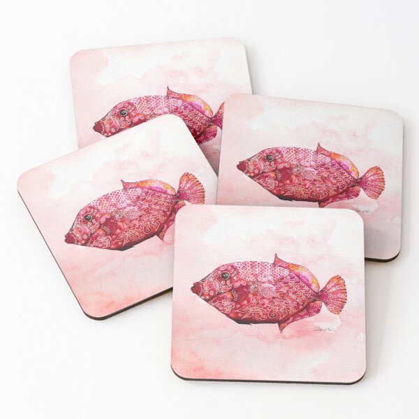 Item preview, Allegra Batik Clown Triggerfish Watercolor designed and sold by batikandesigns.