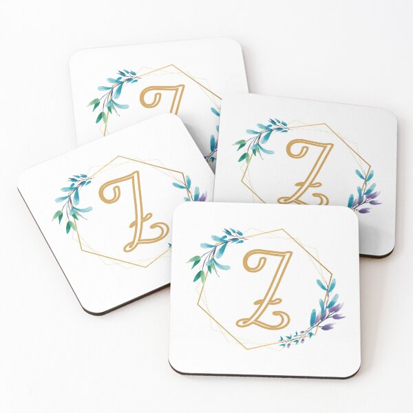 Item preview, Cursive Letter Z Floral Frame designed and sold by LetterMom.