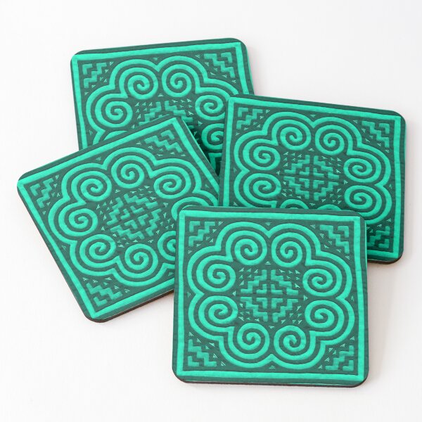 Item preview, Hmong Elephant Foot Pattern Mint designed and sold by BabyVueHmongG.