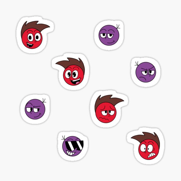The Many Faces of Apple and Grape Sticker