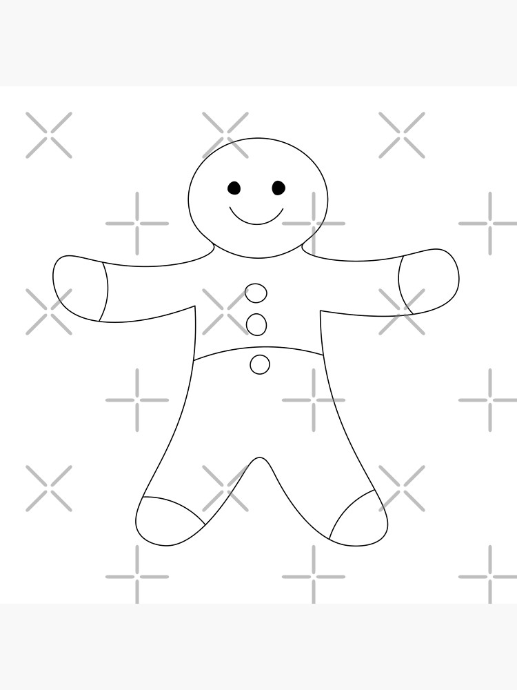Colour Your Own Christmas Bag ~ Gingerbread Man 