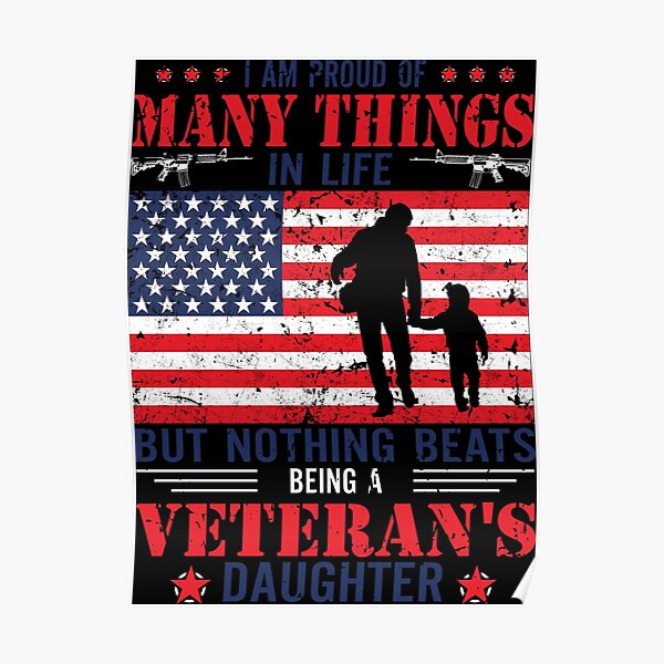 Veteran Saying Army Veteran Veteran Wife Veteran Husband Army Retired Poster For Sale