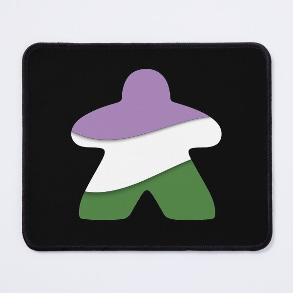 Item preview, Genderqueer Flag Meeple designed and sold by geekyT.