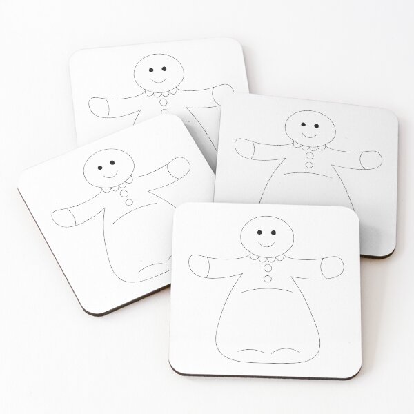 Item preview, COLOUR ME! Happy Christmas Gingerbread Lady, black and white, colouring page style, colour your own Christmas card, sticker, t-shirt, bag, art print, notebook cover! Great gift for kids! designed and sold by Susan Marie Williams.