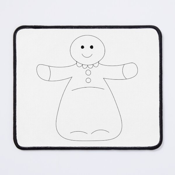 Item preview, COLOUR ME! Happy Christmas Gingerbread Lady, black and white, colouring page style, colour your own Christmas card, sticker, t-shirt, bag, art print, notebook cover! Great gift for kids! designed and sold by Susan Marie Williams.