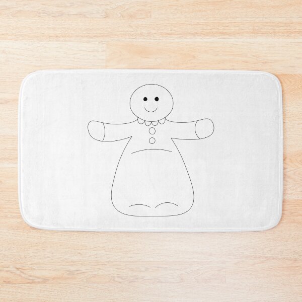 Item preview, COLOUR ME! Happy Christmas Gingerbread Lady, black and white, colouring page style, colour your own Christmas card, sticker, t-shirt, bag, art print, notebook cover! Great gift for kids! designed and sold by Susan Marie Williams.