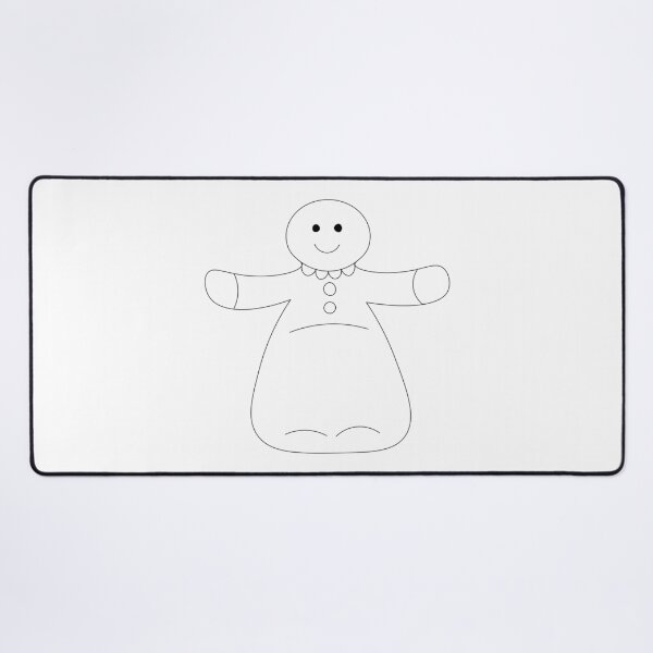 Item preview, COLOUR ME! Happy Christmas Gingerbread Lady, black and white, colouring page style, colour your own Christmas card, sticker, t-shirt, bag, art print, notebook cover! Great gift for kids! designed and sold by Susan Marie Williams.