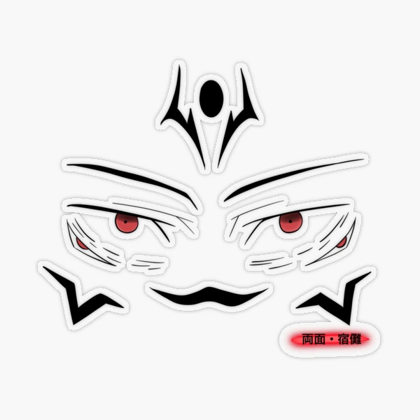 Jujutsu Kaisen Sukuna Mouth Sticker Vinyl Decal Windows, Laptops  Waterproof!