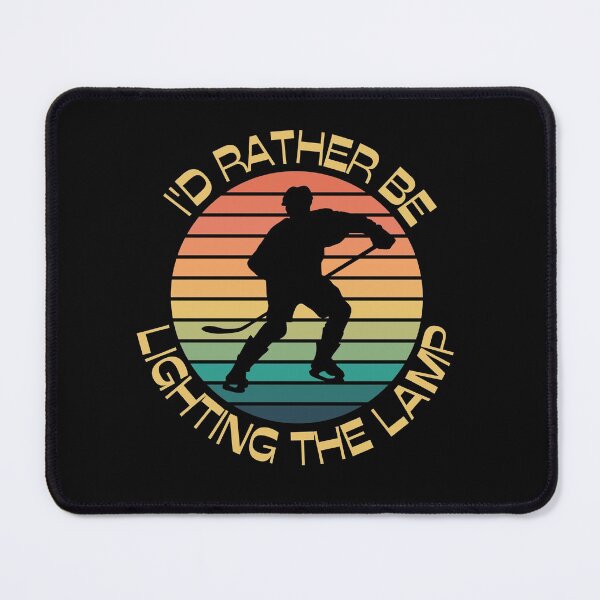 Item preview, I'd rather be lighting the lamp, ice hockey, vintage sunset, retro vibe designed and sold by allycat57.