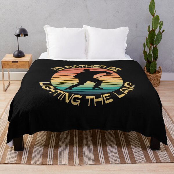 Item preview, I'd rather be lighting the lamp, ice hockey, vintage sunset, retro vibe designed and sold by allycat57.