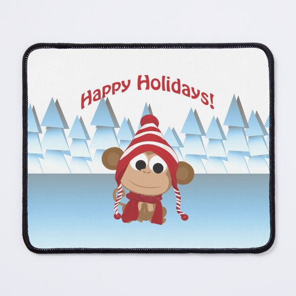 Item preview, Happy Holidays! Winter Monkey designed and sold by Hedgie Designs.