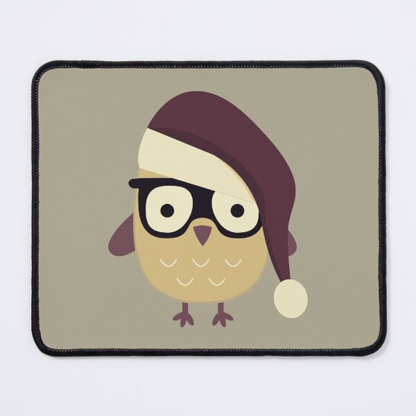 Item preview, Awesome Hipster Santa Owl Wearing Glasses designed and sold by Hedgie Designs.