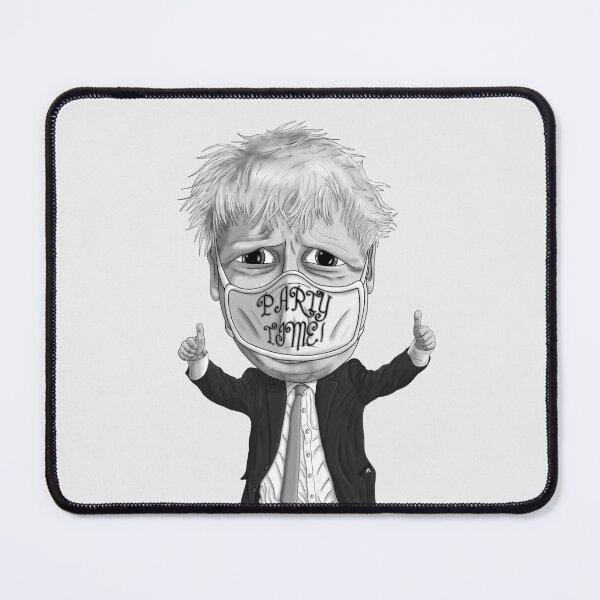 Item preview, Boris Johnson Party Time Black and White Art designed and sold by Core Toggery.