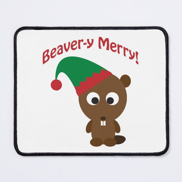 Item preview, Beaver-y Merry! Beaver Christmas Elf designed and sold by Hedgie Designs.