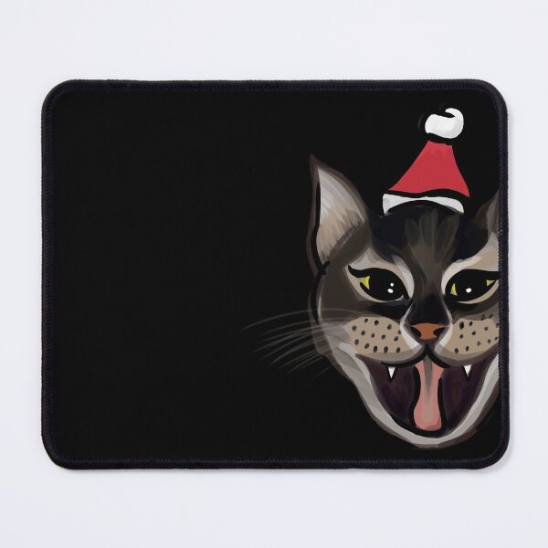 Item preview, christmas cat with a big smile designed and sold by LuchaNima.