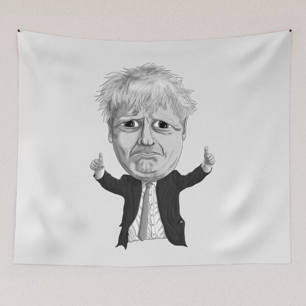 Item preview, Boris Johnson Party Time Black and White Art designed and sold by Core Toggery.
