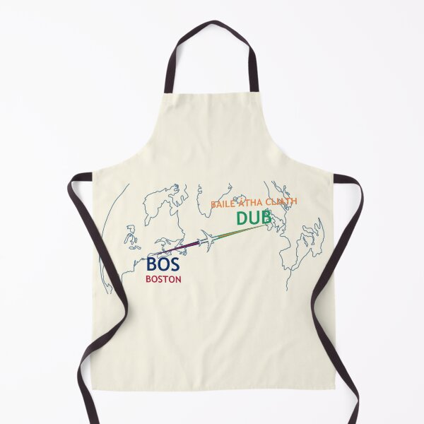 Item preview, BOS-DUB Map designed and sold by TransportTees.