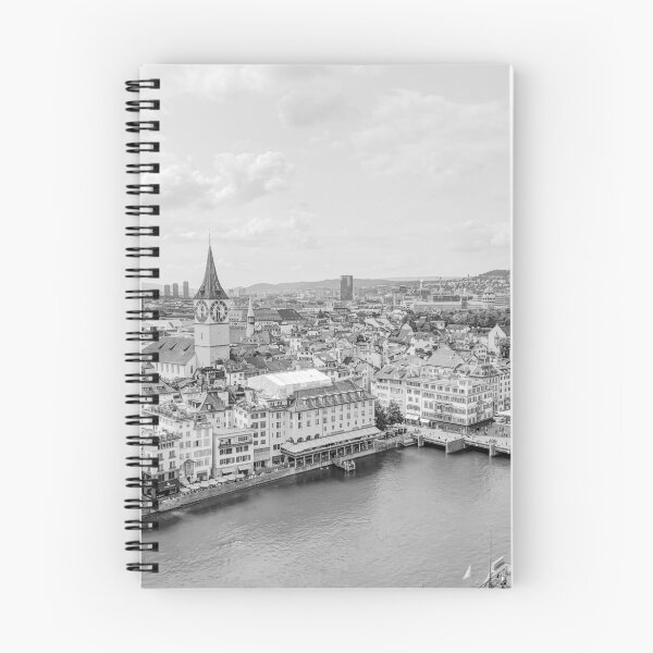 Item preview, Zurich Old Town from Grossmunster Church, Zurich, Switzerland - Black & White #1 designed and sold by ywphotos.