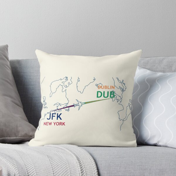 Item preview, JFK-DUB Map designed and sold by TransportTees.