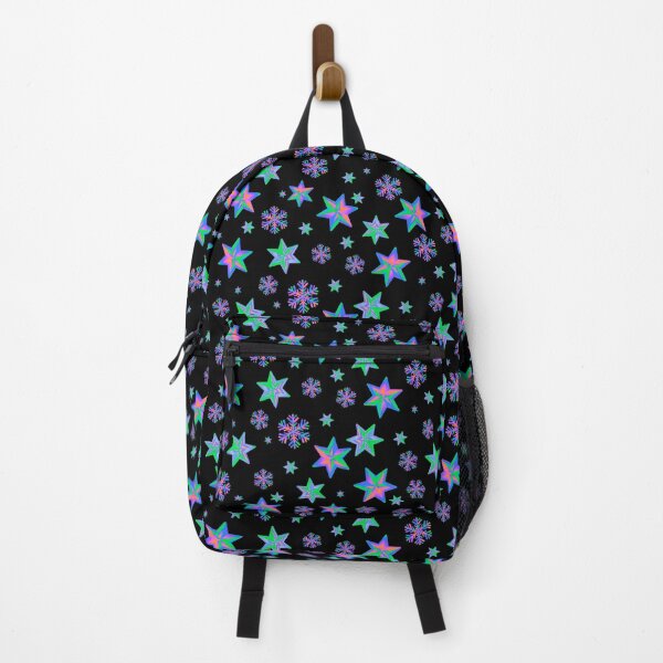 Item preview, Stars & Snowflakes IRIDESCENT Pattern: Pink/Orange Purple/Aqua designed and sold by PawsitiveMum.