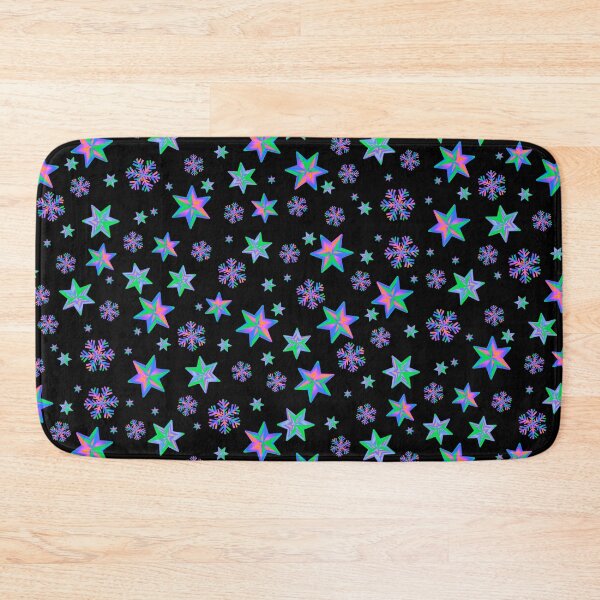 Item preview, Stars & Snowflakes IRIDESCENT Pattern: Pink/Orange Purple/Aqua designed and sold by PawsitiveMum.
