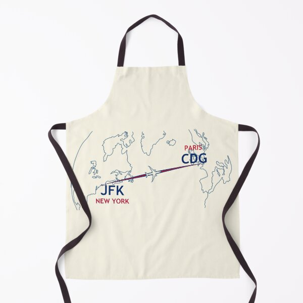 Item preview, JFK-CDG Map designed and sold by TransportTees.