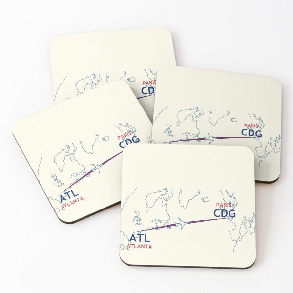 Item preview, ATL-CDG Map designed and sold by TransportTees.