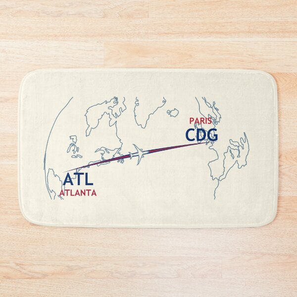 Item preview, ATL-CDG Map designed and sold by TransportTees.