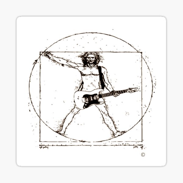 da Vinci Plays the Guitar, Rock On Sticker