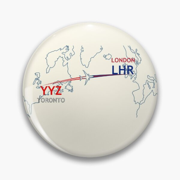 Item preview, YYZ-LHR Map designed and sold by TransportTees.