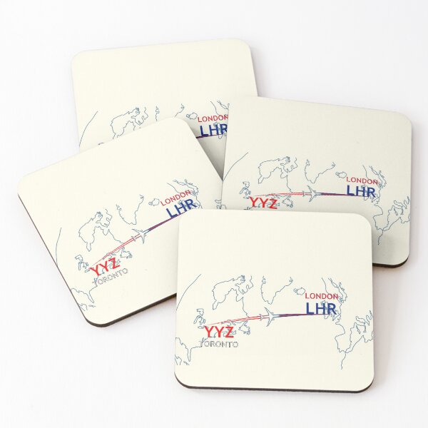 Item preview, YYZ-LHR Map designed and sold by TransportTees.