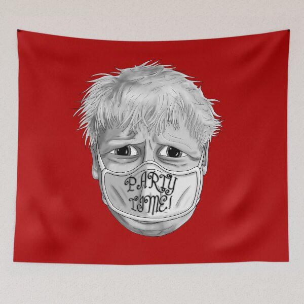 Item preview, Boris Johnson Party Time Mask Black and White designed and sold by Core Toggery.