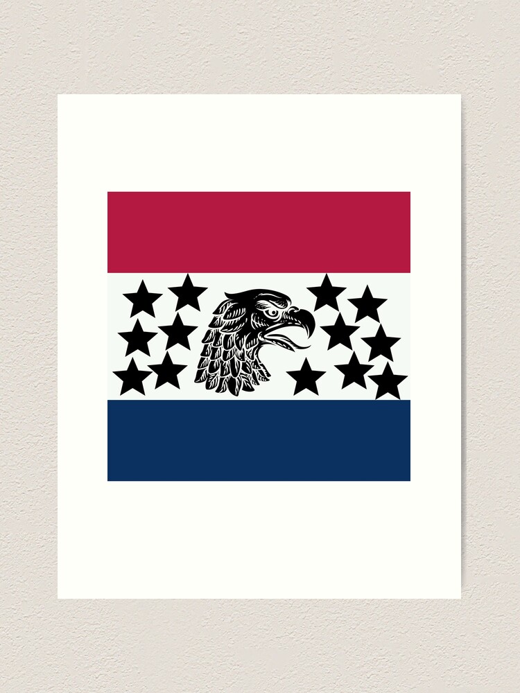 Prussian American Flag | Art Print