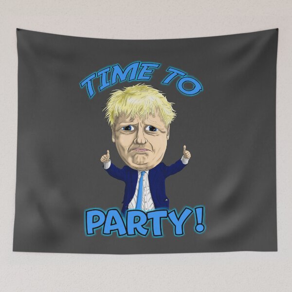 Item preview, Boris Johnson Time To Party Cartoon designed and sold by Core Toggery.