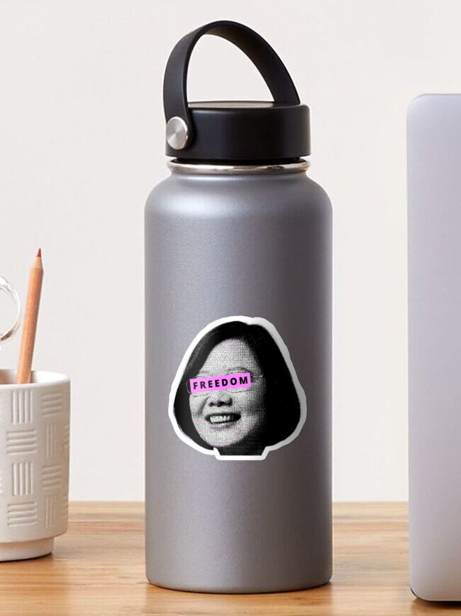 Aperçu 1 sur 3. Sticker avec l'œuvre Président Tsai lang wen rose Liberté créée et vendue par Tiredmenphilo.